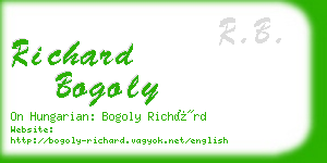 richard bogoly business card